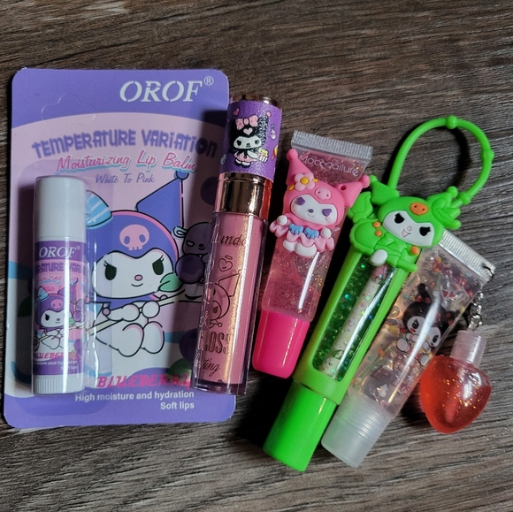 SANRIO Kuromi Lip Gloss Balm 5-Pack Bundle - Stocking Stuffer! - Picture 2 of 5